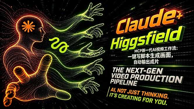 Claude+Higgsfield MCP新一代AI视频工作流：一键写脚本生成画面，自动输出成片-鼎铸网