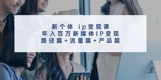 新个体ip变现课，年入百万新媒体IP变现，路径篇+流量篇+产品篇-鼎铸网