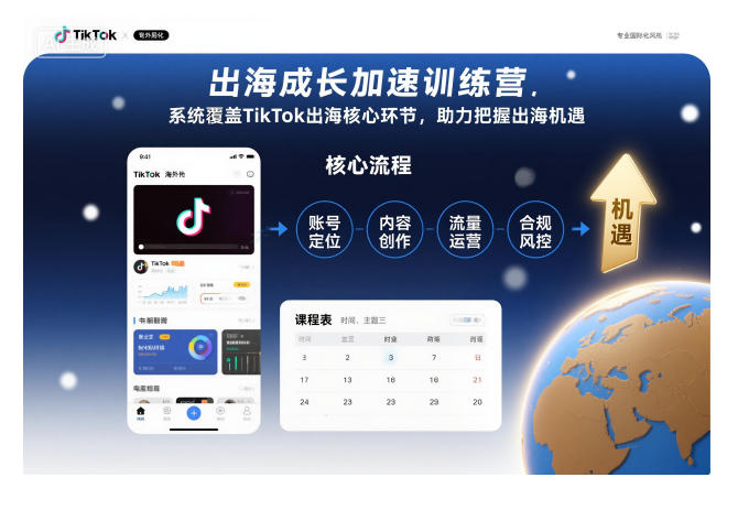 出海成长加速训练营，系统覆盖TikTok出海核心环节，助力把握出海机遇(更新)-鼎铸网