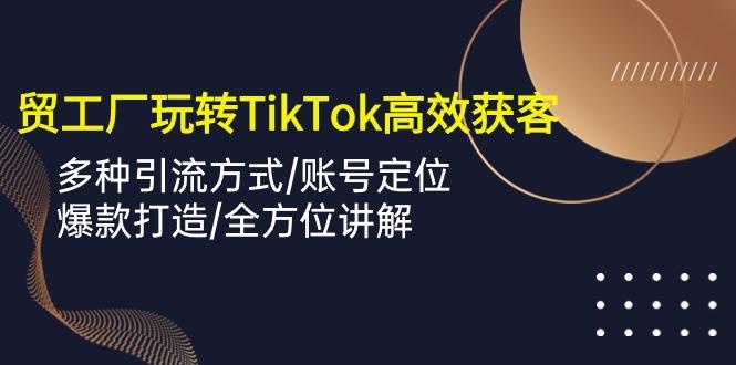 外贸工厂玩转TikTok高效获客，多种引流方式/账号定位/爆款打造/全方位讲解-鼎铸网