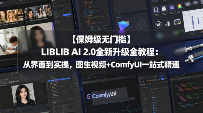 【保姆级无门槛】LIBLIB AI 2.0全新升级全教程：从界面到实操，图生视频+ComfyUI一站式精通-鼎铸网