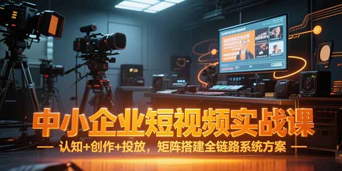 中小企业短视频实战课，认知+创作+投放，矩阵搭建全链路系统方案-鼎铸网
