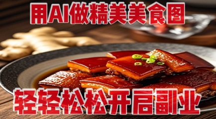 用AI做精美美食图，无需专业设备拍摄，轻轻松松开启副业-鼎铸网