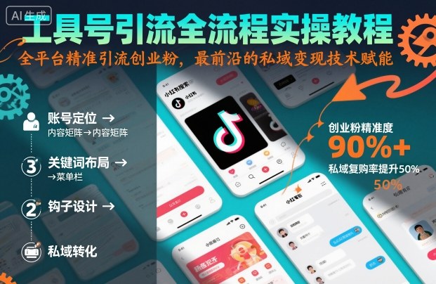 工具号引流全流程保姆级实操教程，全平台精准引流创业粉，最前沿的私域变现技术赋能-鼎铸网