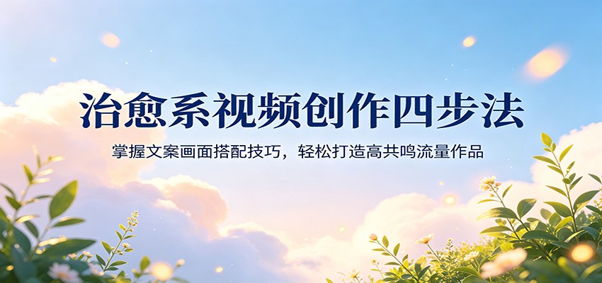 治愈系视频创作四步法：掌握文案画面搭配技巧，轻松打造高共鸣流量作品-鼎铸网