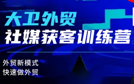 大卫老师·外贸社媒获客独家训练营(更新4月)-鼎铸网