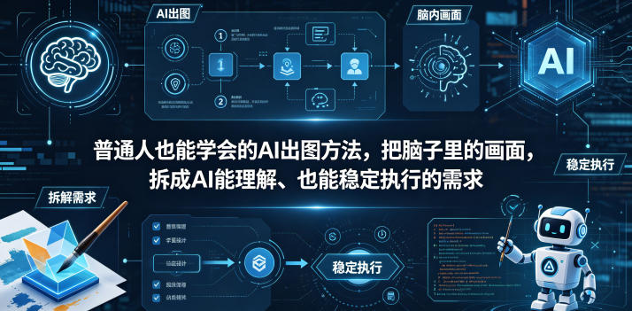 5cf34240f3f7861fbad65743dc5879f7.jpeg 普通⼈也能学会的AI出图⽅法,把脑子里的画面,拆成AI能理解、也能稳定执行的需求【文档】