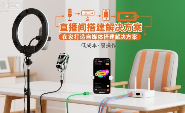 直播间搭建解决方案，在家打造自媒体搭建解决方案-鼎铸网