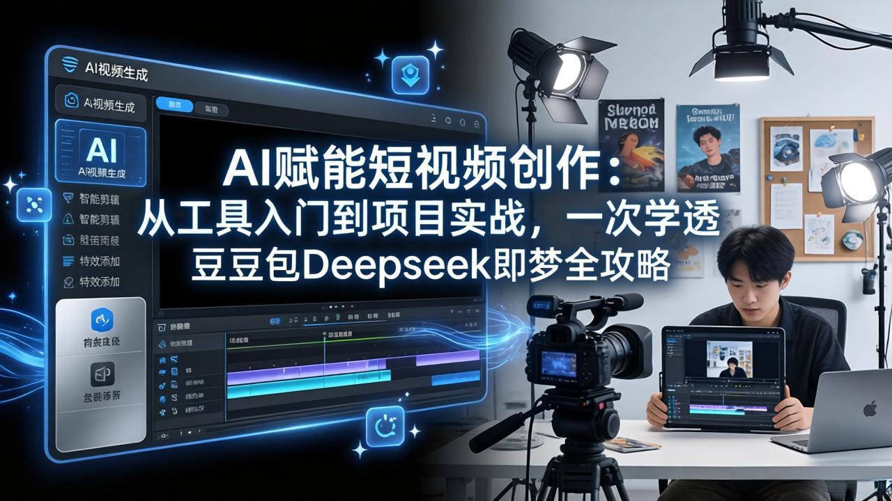 AI赋能短视频创作：从工具入门到项目实战，一次学透豆包Deepseek即梦全攻略-鼎铸网
