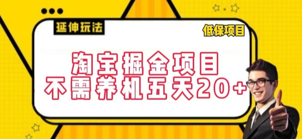 淘宝掘金项目，不需养机，五天20+，每天只需要花三四个小时【揭秘】-鼎铸网