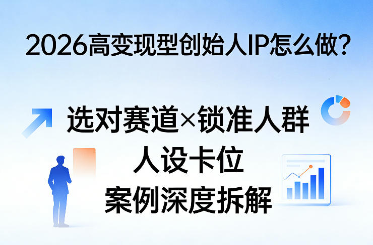 2026高变现型创始人IP怎么做？选对赛道×锁准人群×人设卡位×案例深度拆解-鼎铸网
