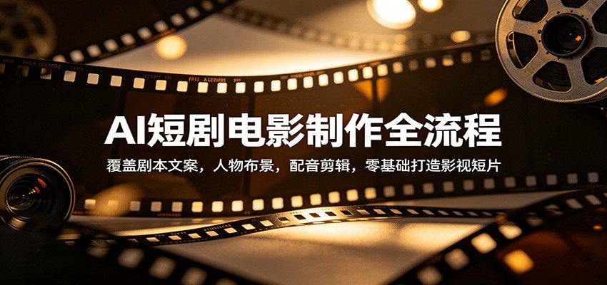 AI短剧电影制作全流程：覆盖剧本文案，人物布景，配音剪辑，零基础打造影视短片-鼎铸网
