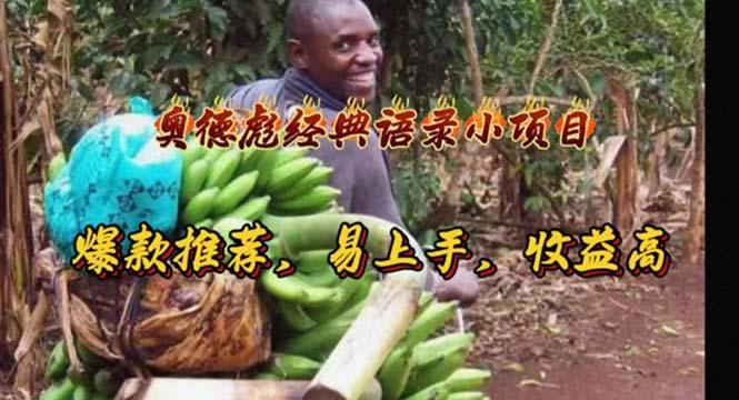 奥德彪经典语录小项目，爆款推荐，易上手，收益高-鼎铸网