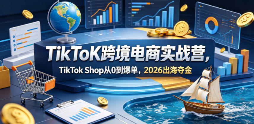 TikToK跨境电商实战营，TikTok Shop从0到爆单，2026出海夺金-鼎铸网