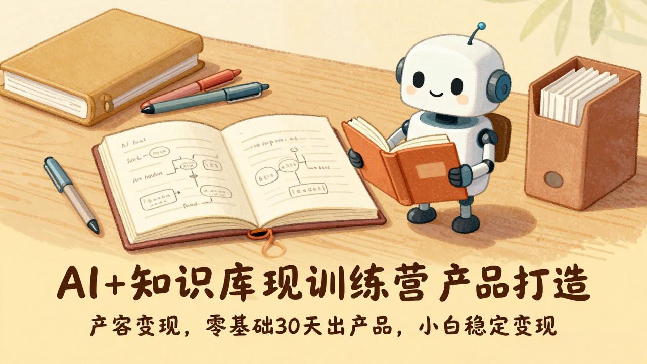 AI+知识库变现训练营，产品打造、内容创作、全平台变现，零基础30天出产品，小白稳定变现-鼎铸网