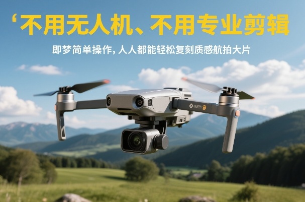 不用无人机、不用专业剪辑，即梦简单操作，人人都能轻松复刻质感航拍大片-鼎铸网
