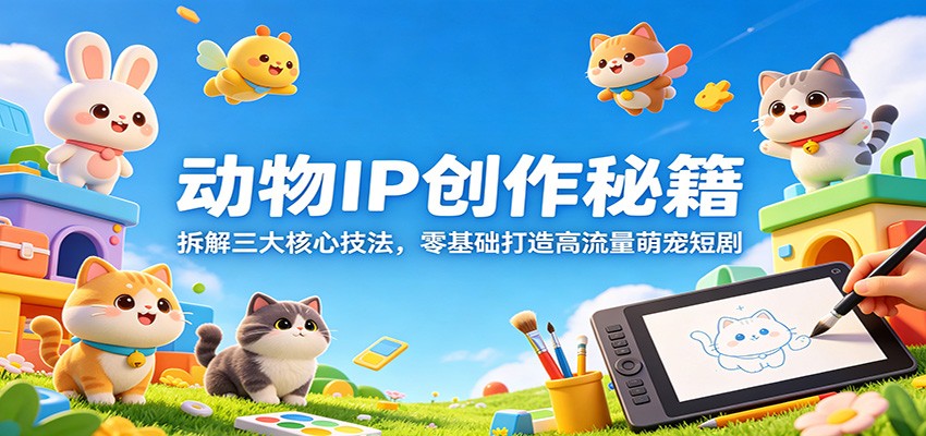 动物IP创作秘籍：拆解三大核心技法，零基础打造高流量萌宠短剧-鼎铸网
