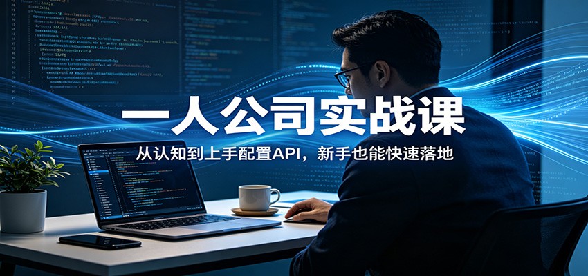 一人公司实战课：从认知到上手配置API，新手也能快速落地-鼎铸网