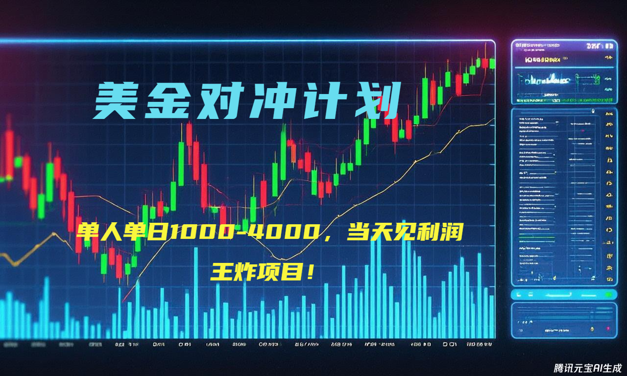2025年最暴力项目“美金先登计划”最新最强对冲战法，每日实际收益1K-4K-鼎铸网