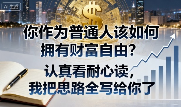 付费文章：你作为普通人该如何拥有财富自由？认真看耐心读，我把思路全写给你了-鼎铸网