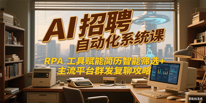 AI招聘自动化系统课，RPA工具赋能简历智能筛选+主流平台群发复聊全攻略-鼎铸网