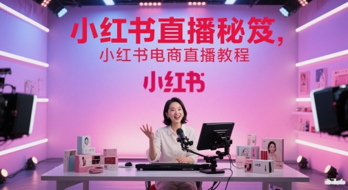 小红书直播秘笈，小红书电商直播教程-鼎铸网