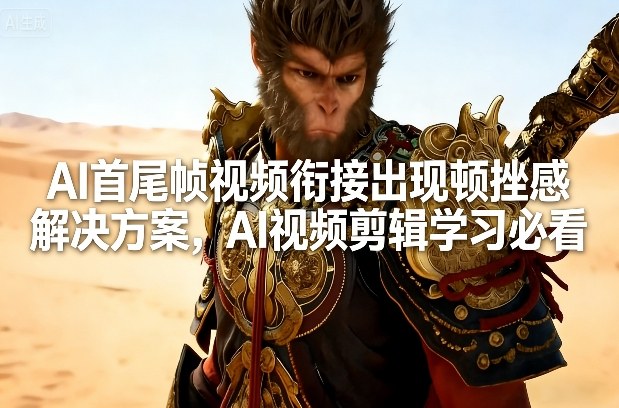 AI首尾帧视频衔接出现顿挫感解决方案，AI视频剪辑学习必看-鼎铸网