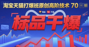 淘宝天猫打爆班原创高阶技术第70期：标品干爆-鼎铸网