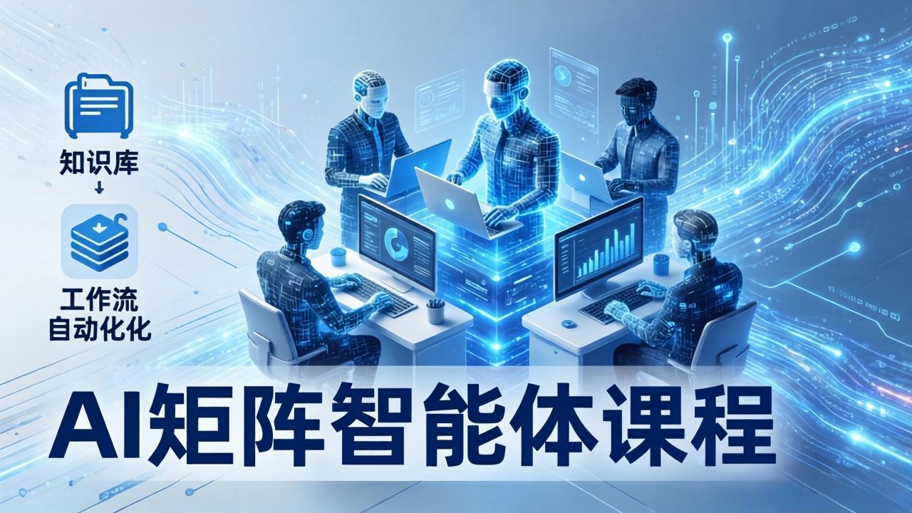 AI矩阵智能体实战：100个数字员工批量生产内容，文本知识库+工作流自动化全搞定-鼎铸网