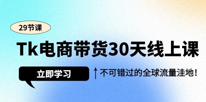 (9463期)Tk电商带货30天线上课，不可错过的全球流量洼地(29节课)-鼎铸网