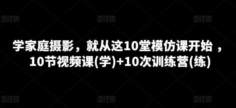 学家庭摄影，就从这10堂模仿课开始 ，10节视频课(学)+10次训练营(练)-鼎铸网