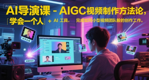 AI导演课-AIGC视频制作方法论，学会一个人+AI工具，完成如同小型视频团队般的创作工作，实现导演梦-鼎铸网