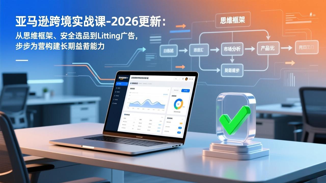 亚马逊跨境实战课-2026更新：从思维框架、安全选品到Listing广告，步步为营构建长期盈利能力-鼎铸网