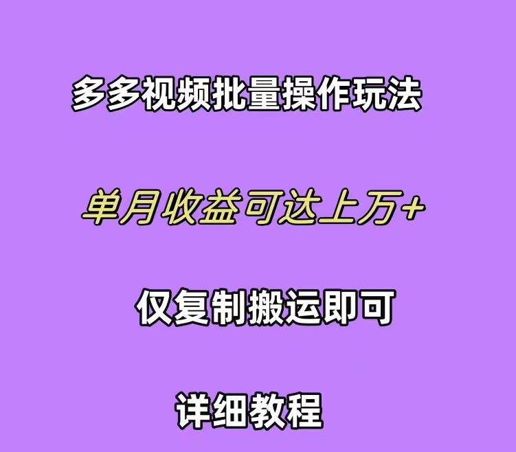 (10029期)拼多多视频带货快速过爆款选品教程 每天轻轻松松赚取三位数佣金 小白必...-鼎铸网