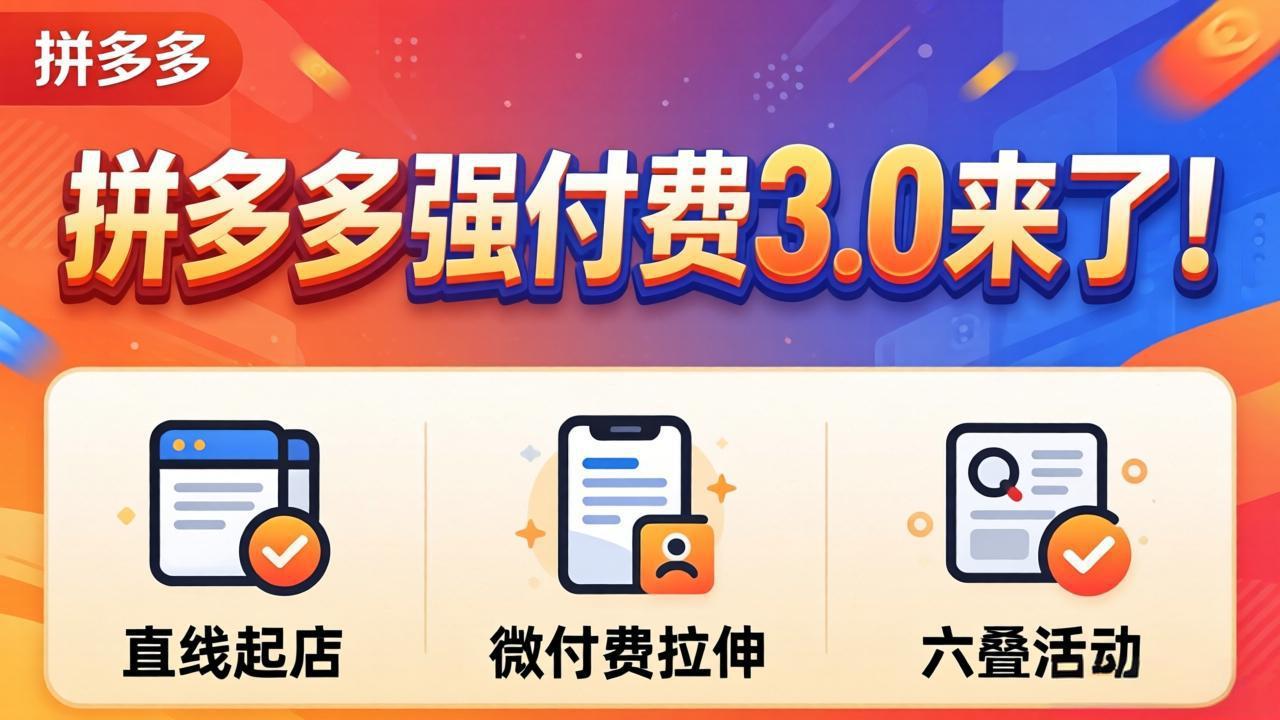 拼多多强付费3.0来了(更新4月-鼎铸网