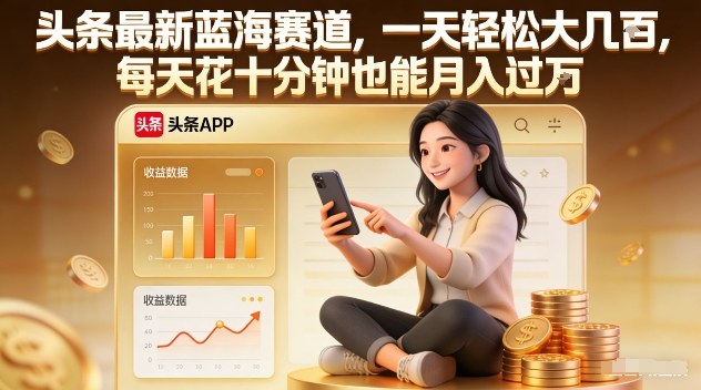 7a21f6f5ca75c9c4f47c66f78f227ae9.jpeg 头条最新蓝海赛道,一天轻松大几张,每天花十分钟也能月入过1W【揭秘】
