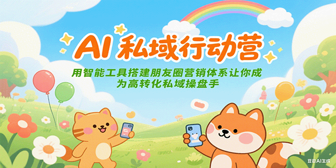 AI私域行动营：用智能工具搭建朋友圈营销体系让你成为高转化私域操盘手-鼎铸网