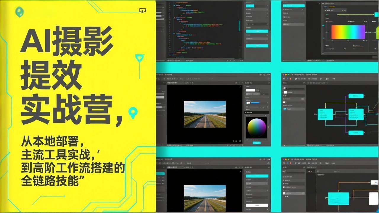AI+摄影提效实战营，从本地部署，主流工具实战，到高阶工作流搭建的全链路技能-鼎铸网