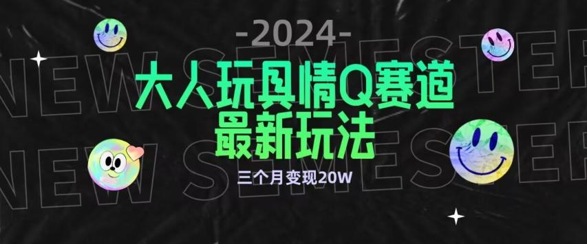 全新大人玩具情Q赛道合规新玩法，公转私域不封号流量多渠道变现，三个月变现20W【揭秘】-鼎铸网