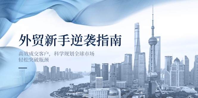 外贸新手逆袭指南：高效成交客户，科学规划全球市场，轻松突破瓶颈-鼎铸网