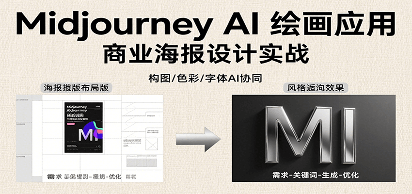 Midjourney AI绘画应用，关键词指令解析、漫画头像制作、海报设计、3D人物生成等-鼎铸网