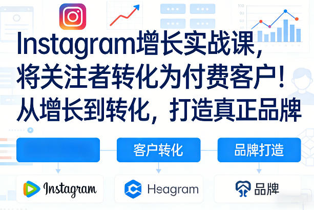 Instagram增长实战课，将关注者转化为付费客户！从增长到转化，打造真正品牌(双语字幕)-鼎铸网