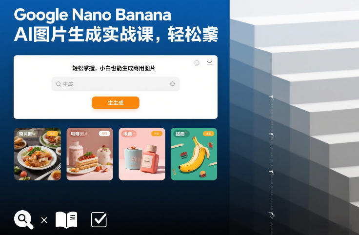 Google Nano Banana AI图片生成实战课，轻松掌握，小白也能生成商用图片-鼎铸网