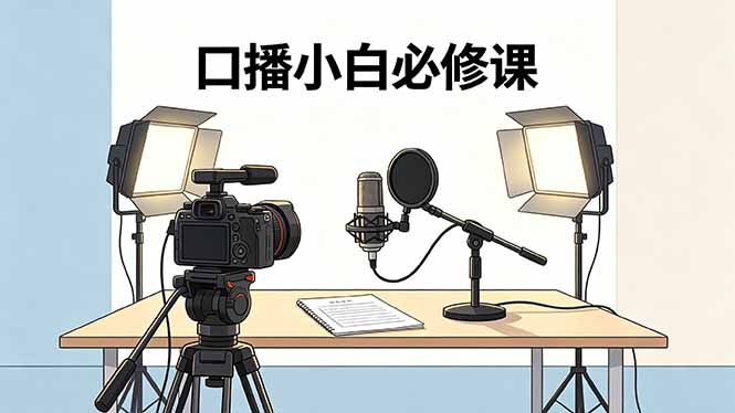 口播小白必修课：录像收音灯光设备+脚本撰写，搭专业级录制场景-鼎铸网