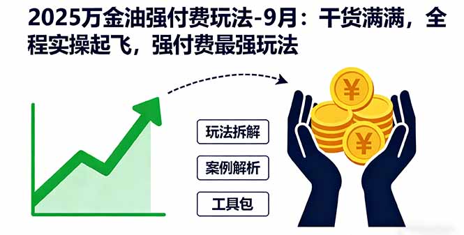 2025万金油强付费玩法-9月：干货满满，全程实操起飞，强付费最强玩法-鼎铸网