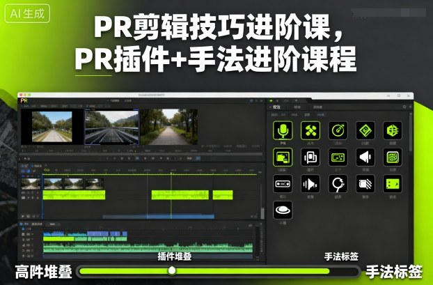 PR剪辑技巧进阶课，PR插件+手法进阶课程-鼎铸网