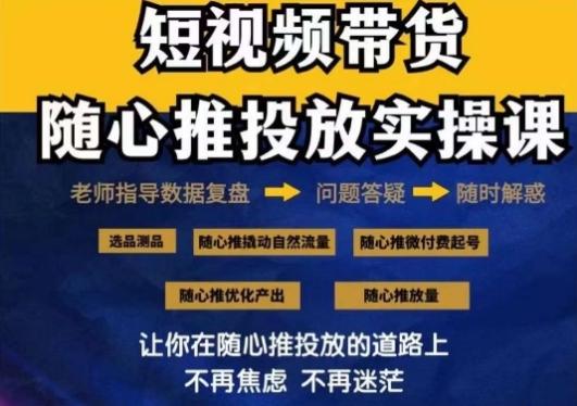 2024好物分享随心推投放实操课，随心推撬动自然流量/微付费起号/优化产出-鼎铸网