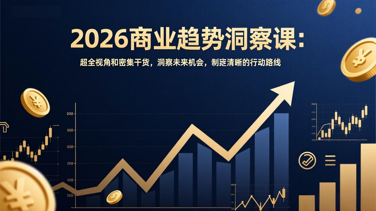 2026商业趋势洞察课：超全视角和密集干货，洞察未来机会，制定清晰的行动路线-鼎铸网