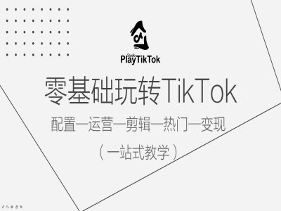 零基础玩转TikTok，配置一运营一剪辑一热门一变现，一站式教学-鼎铸网