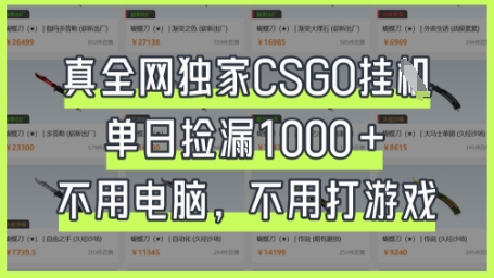 884223e09eaa5e6369664891e4b2dca9.jpeg 真全网独家CSGO挂G,单日捡漏1k+【揭秘】